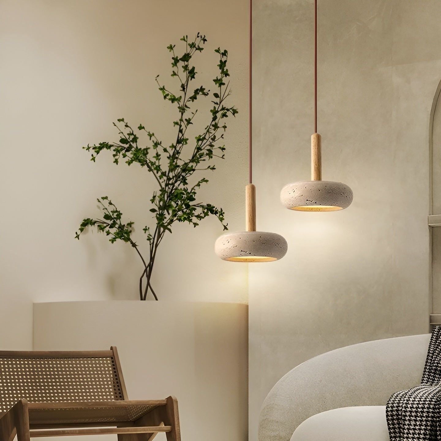 Stone Wabi Sabi Ceiling Light